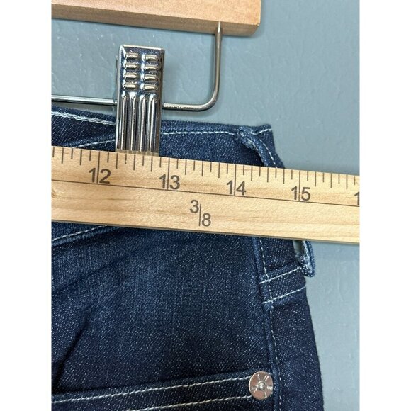 True Religion Halle Women's 29" Super Skinny Mid-Rise Crop Rolled Jeans Lonestar - Picture 7 of 16